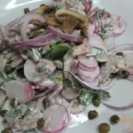 Салат из мяса с редисом