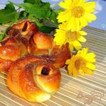 Булочки-розочки с повидлом