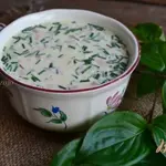 Окрошка с нутом