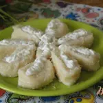 Ленивые вареники с кокосовой стружкой