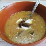 Борщ с маринованными грибами