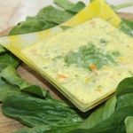 Сливочный суп с луком пореем и курицей