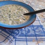 Окрошка на йогурте и лимонном соке