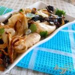 Картофельные ньокки с беконом и вялеными помидорами