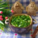 Мясо с сыром и яйцом  в духовке