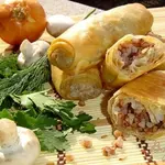 Постные хрустящие пирожки с гречкой и грибами