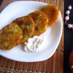 Драники с чесноком и укропом