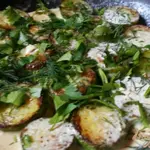 Кабачки в сливочном соусе с зеленью