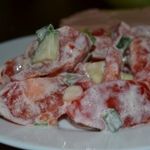 Летний салат со сметаной