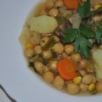 Суп с кукурузой и горохом нут