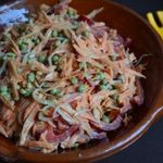 Морковный салат с ростками фасоли