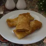 Блины с сыром и ветчиной