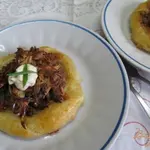 Картофельные ватрушки с мясом
