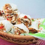 Грибная шаурма из лаваша