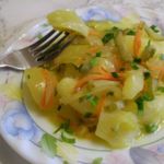 Гарнир картофельный с консервированным огурцом