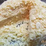 Торт на сковороде с творожной начинкой