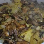 Овощной гарнир с грибами вешенками
