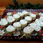 Творожно - блинные закусочные шашлычки