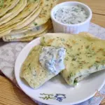 Блинчики с мятой и петрушкой