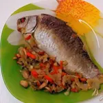Караси запеченные с грибами