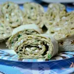 Рулеты из лаваша с тунцом