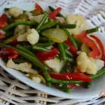 Теплый овощной салат