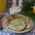 Ленивые лепешки с укропом и чесноком