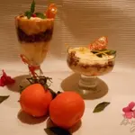 Десерт с хурмой и апельсином