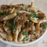 Вешенки с бальзамическим уксусом и пармезаном