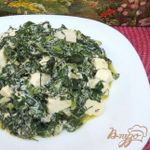 Шпинат с адыгейским сыром