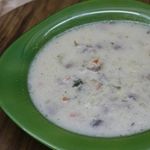 Сливочный супчик с сыром грибами и курицей