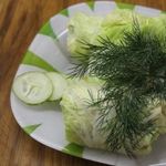 Рулеты с пекинской капусты с творогом