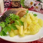 Жареная рыба с картошкой