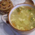 Суп капустный с пшеном и яйцами