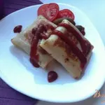 Блинчики с мясом.