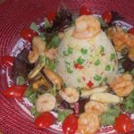 Кускус с овощами и креветками