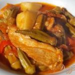 Окра с овощами