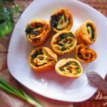 Рулетики с черемшой и морковью