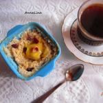 Холодный завтрак из овсянки и клюквы