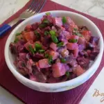Салат с грибами и горошком