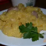 Кукурузная каша с куриными сердцами в мультиварке