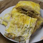 Лаваш с твердым сыром и копченой курицей