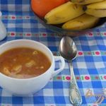 Томатный суп с мясом и макаронами
