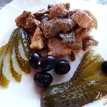 Тушеная свинина с грибами