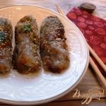 Овощные спринг-роллы  и грибами и рисом