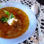 Рассольник с перловкой