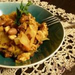 Рагу с капустой и фасолью