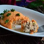 Морковный салат с тунцом и моцареллой
