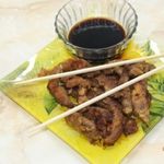 Куриные палочки фри с соевым соусом