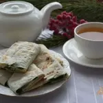 Лаваш с сырной начинкой к чаю